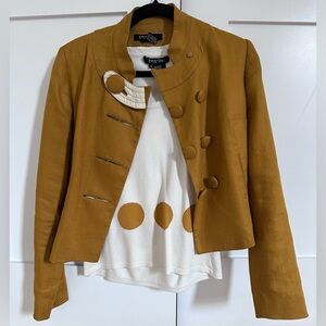 Women's Mustard Jacket and matching sleeveless knit top